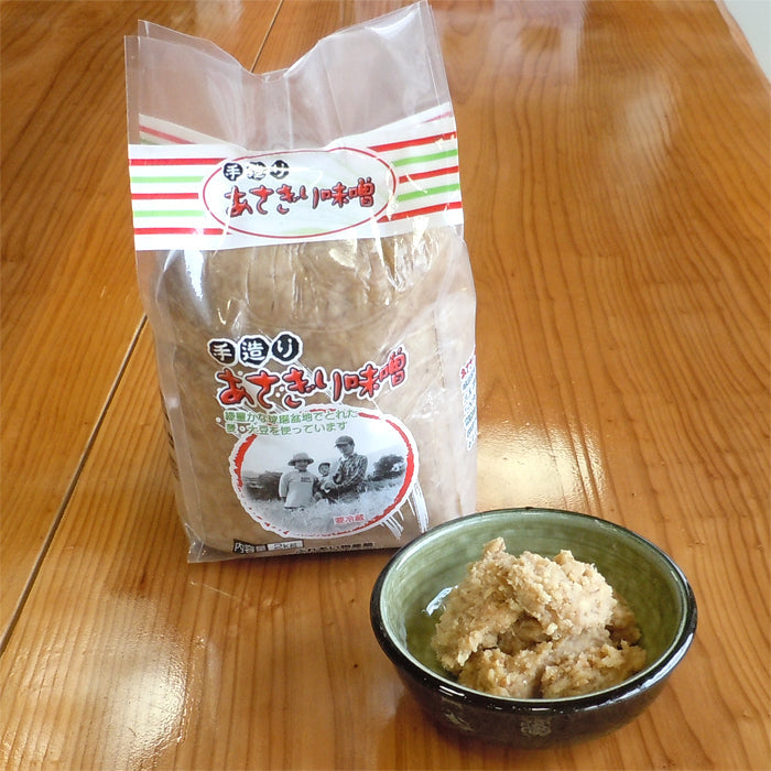 あさぎり 味噌 2kg 熊本県産大豆 熊本県産麦 使用 麦味噌 無添加【宅配便配送】