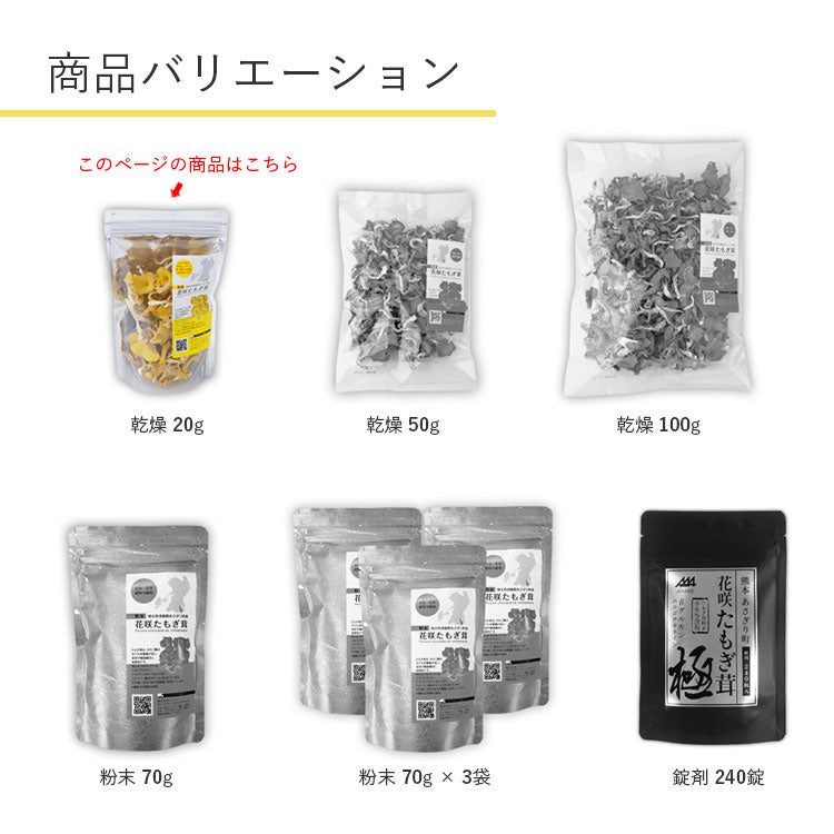 乾燥 花咲 たもぎ茸 20g×1袋  熊本県産【宅配便配送】