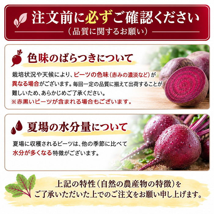 熊本県産 生 ビーツ 1kg (サイズ混載)【宅配便配送】【毎週木曜発送】