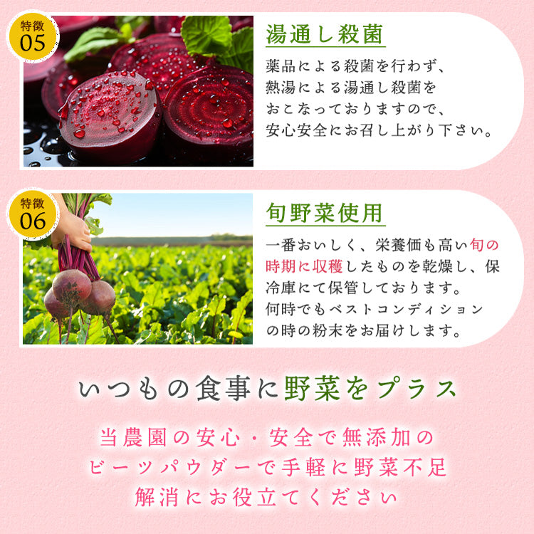 ビーツ パウダー 粉末 50g 1袋 ～ 3袋 送料無料 無添加 無着色 熊本県産【ネコポス配送】