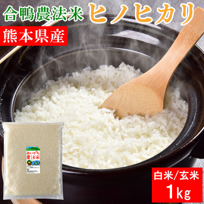 送料無料 令和7年産 合鴨農法米 ヒノヒカリ 1kg【ネコポス配送】