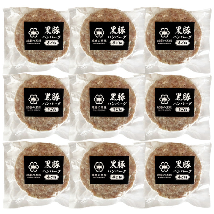 送料無料 球磨の黒豚 ハンバーグ 140g×9個(1,260g)【宅配便配送】