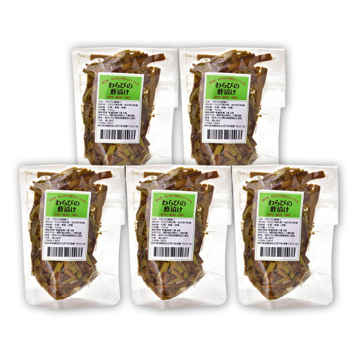 わらびの酢漬け 100g×5袋 (500g) 熊本県産蕨使用【宅配便配送】
